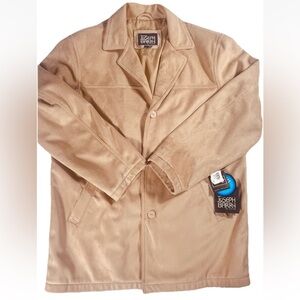 NWT Men’s Faux Suede Jacket Champagne Tan Size 2XL Lined